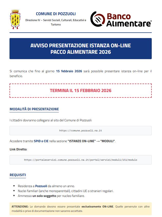 Locandina Banco alimentare 2026